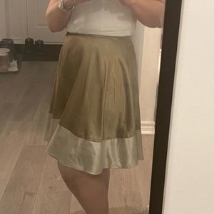 Satin golden skirt